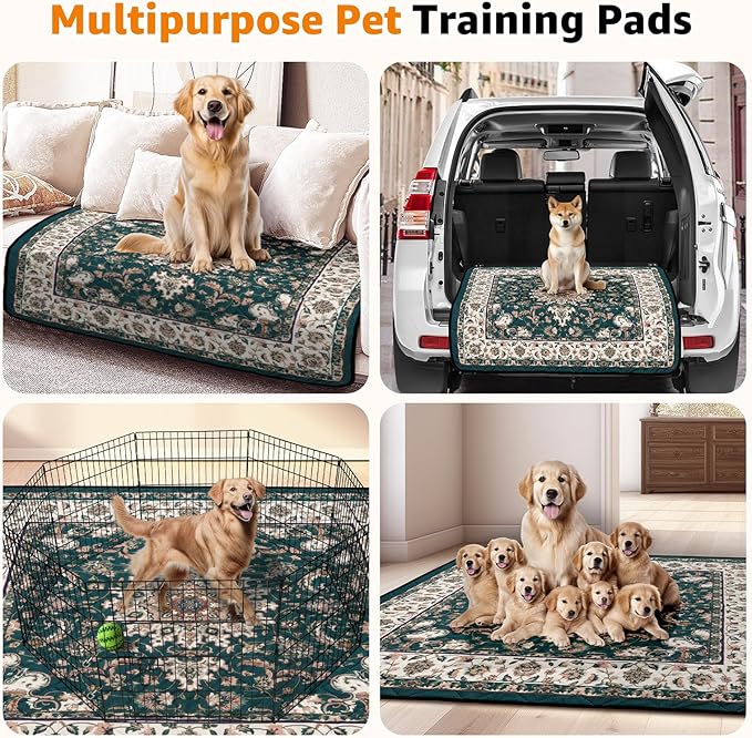 Washable Pee Pads for Dogs: 2 Pack Reusable Pee Pads for Dogs, Waterproof & Leakproof Washable Puppy Pad, Non-Slip Whelping Pee Pads & Potty Training Pad for Floor, Playpen,Crate, Couch, 18x24