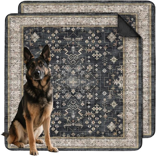 Washable Pee Pads for Dogs 2 Pack, Absorbent Reusable Puppy Pads Waterproof, Leakproof & Non-Slip Whelping Pad, Potty Training Pads for Dogs Playpen Mat 48x48