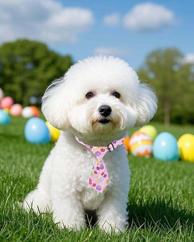 PET SHOW 10 Pack Easter Small Dog Ties Neckties for Doggies Cats Adjustable Holiday Grooming Accessories Neck Ties Bowties Girl Boy Pets Festival Costumes Puppy Wedding Party Gift Favor