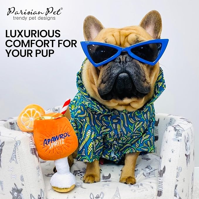 Parisian Pet Tribal Camp Beach Outfit - 100% Cotton Summer Clothes - Stylish Dog Costume - Breathable, Cool, Machine Washable - XS