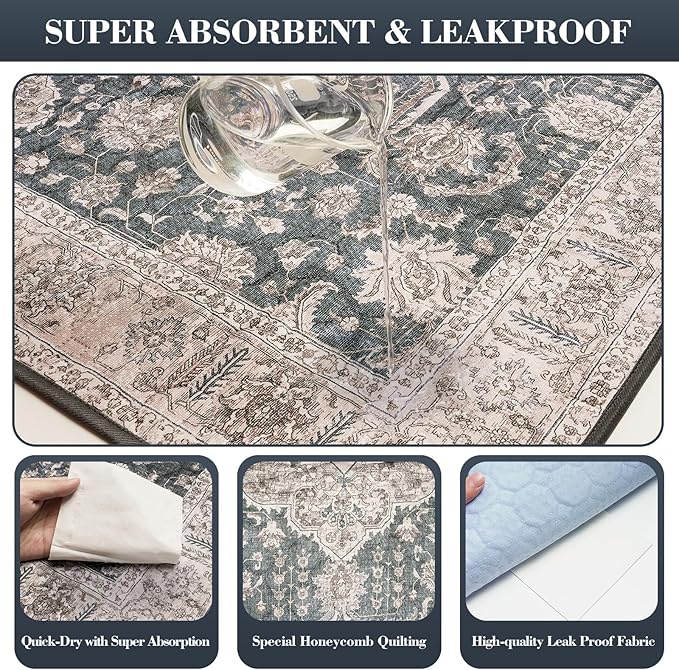 Thicken Super Absorbent Reusable, Washable Pee Pads for Dogs - 2 Pack, 36x48 Non-Slip Leakproof Potty Pads for Floor, Crate & Couch