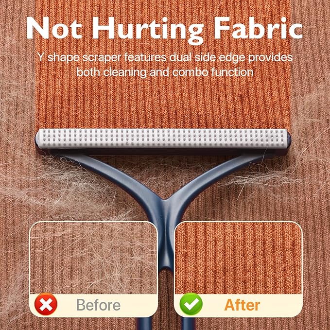 Pet Hair Removal Tool 3 Pack Dog Cat Hair Remover Carpet Scraper Rake Fur Removal Brush Lint Remover Shaver for Car Furniture Couch