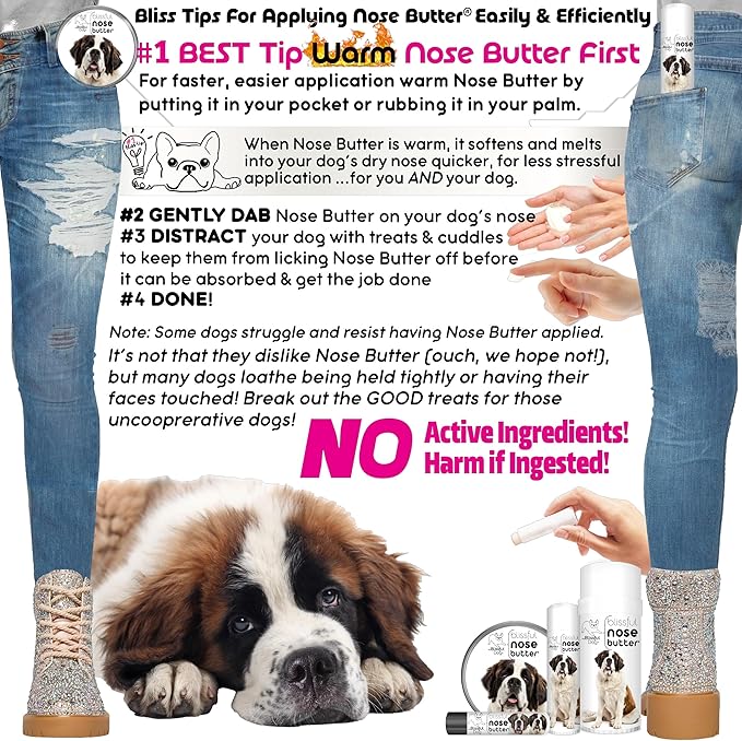 The Blissful Dog Saint Bernard Unscented Nose Butter - Dog Nose Butter, 2 Ounce