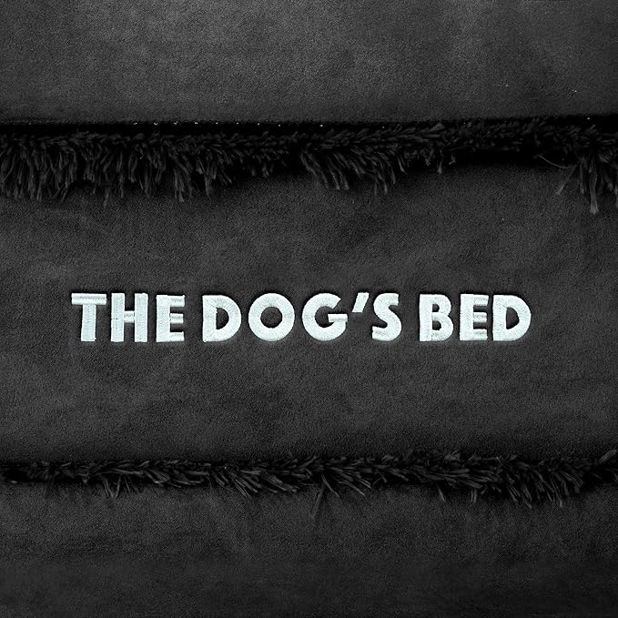 The Dog’s Bed, Large Black Faux PL 36x27, Memory Foam, Pain Relief: Arthritis, Hip & Elbow Dysplasia, Post Surgery, Lameness, Supportive, Calming, Waterproof Washable Cover, Veterinary Approved