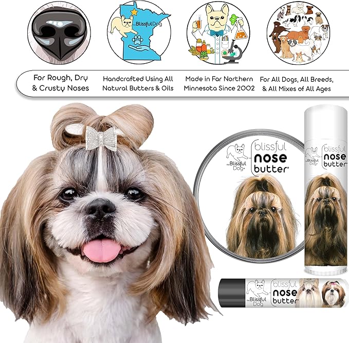 The Blissful Dog Shih Tzu Unscented Nose Butter, 0.50-Ounce