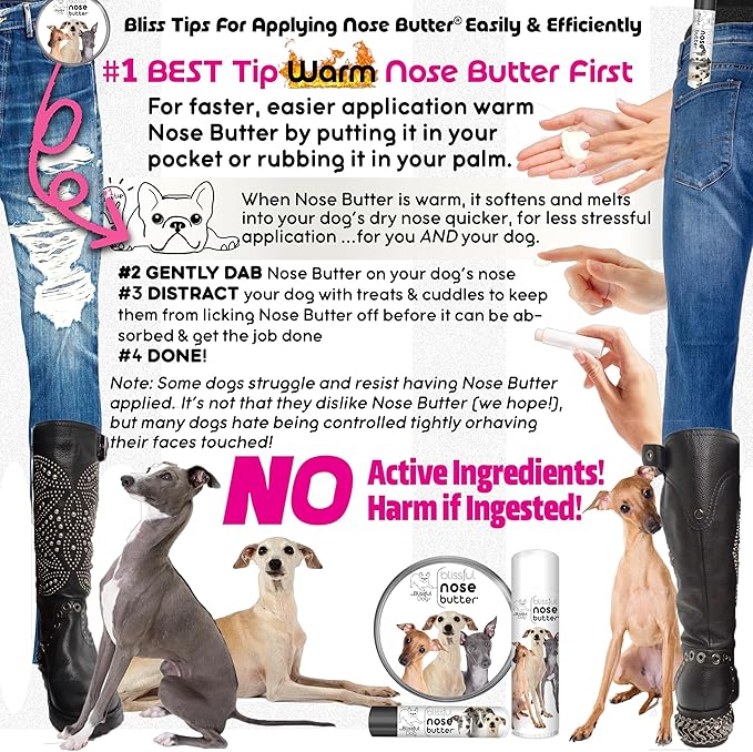 The Blissful Dog Italian Greyhound Unscented Nose Butter - Dog Nose Butter, 2 Ounce