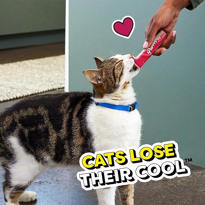 Temptations Creamy Puree Mix-Ups Squeezable Lickable Wet Cat Treats, Tuna Flavor, Salmon Flavor, and Seafood Medley Flavor, 0.42 oz. Tubes, 24 Count