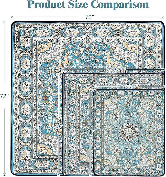 Qeils Washable Pee Pads for Dogs, Reusable Puppy Pads 72"x72" Super Absorbent Leakproof Extra Large Dog Training Pads, Non-Slip Potty Pads for Floor, Bed, Kennel, Whelping Pads Litter Mat