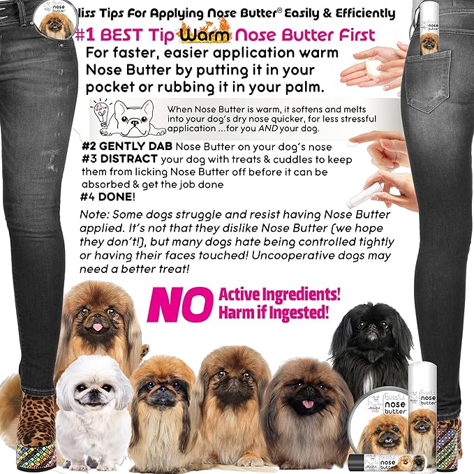The Blissful Dog Pekingese Unscented Nose Butter - Dog Nose Butter, 16 Ounce