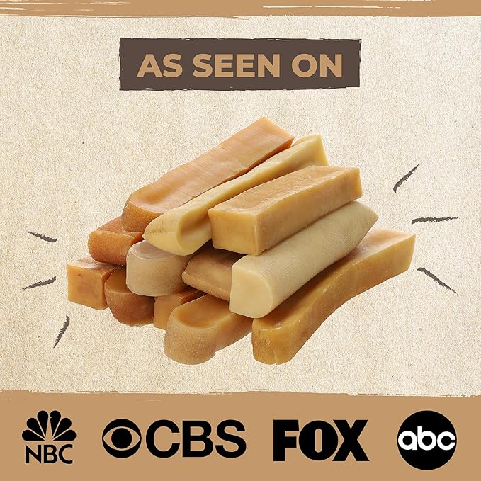 Mighty Paw Yak Cheese Chews for Dogs, All Natural Long Lasting Pet Treats. Odorless & Great for Oral Health. Limited Ingredient Chews for Puppies & Power Chewers (Medium, 12 Pack)1 Count (Pack of 1)