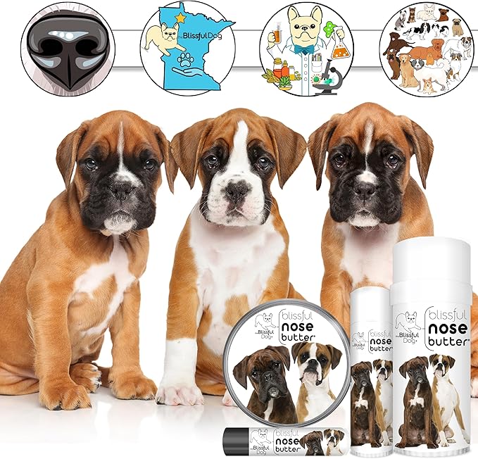 The Blissful Dog Boxer Duo Unscented Nose Butter, 2-Ounce