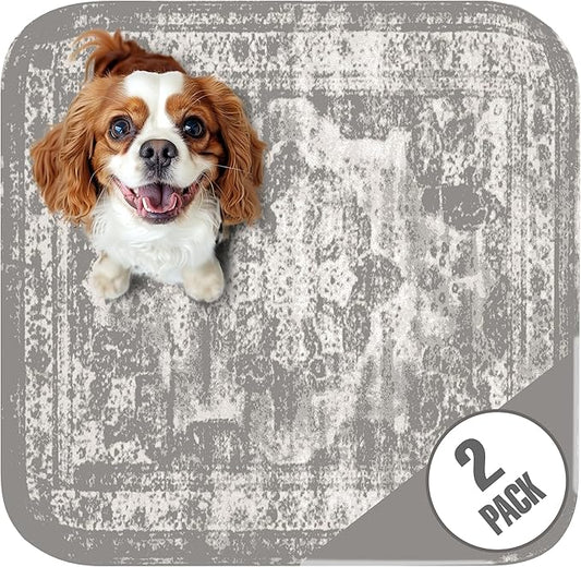 Washable Pee Pads for Dogs - Super Absorbent Reusable Puppy Training Pads - 100% Waterproof, Leak-Proof & Non-Slip