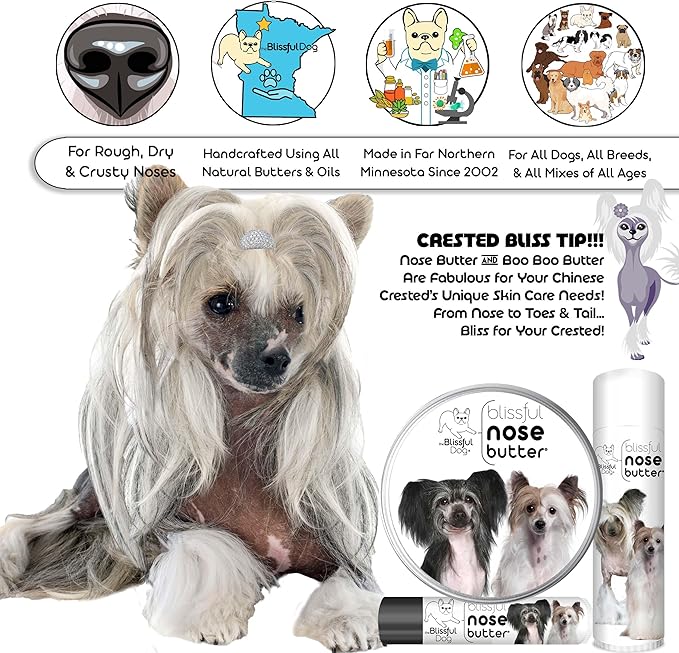 The Blissful Dog Chinese Crested Unscented Nose Butter, 16oz