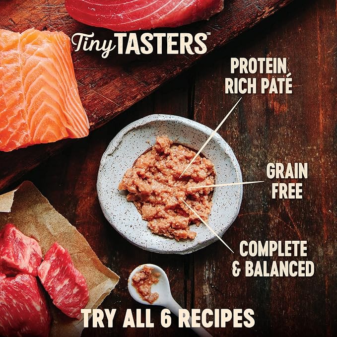 Wellness CORE Tiny Tasters Pate Adult Wet Cat Food, Natural, Protein-Rich, Grain Free, 1.75 Ounce Pouch, 12 Pack (Chicken & Beef)