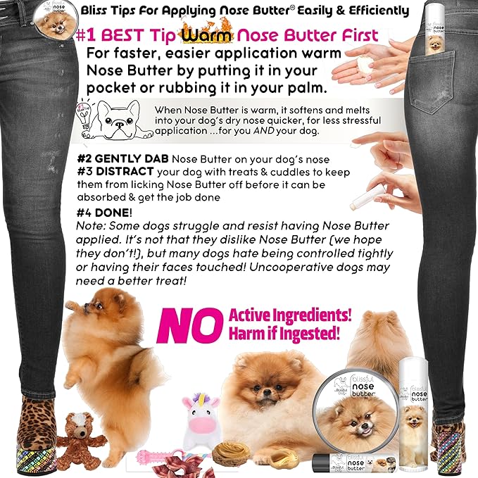 The Blissful Dog Pomeranian Unscented Nose Butter - Dog Nose Butter, 1 Ounce