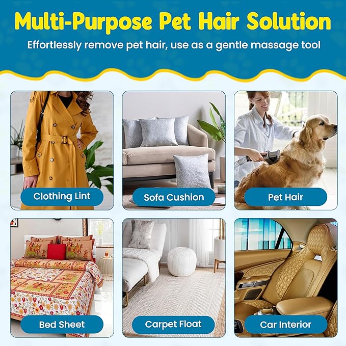 Pet Hair Removal Glove,Pet electrostatic Hair Removal Gloves, Washable Reusable Dogs Cats Hair Grooming Tools Gloves for Furniture Bed Sheets Couch Clothes Car Seat【2025 Upgraded】