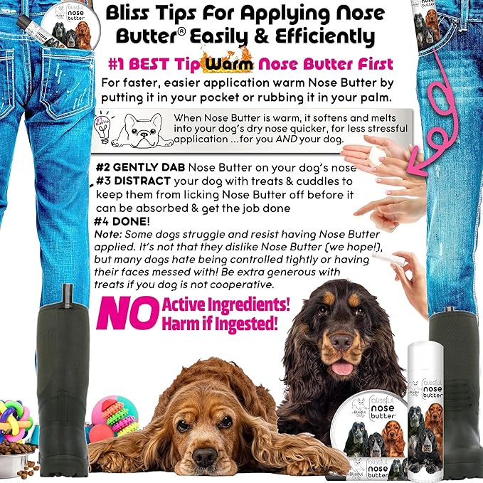 The Blissful Dog English Cocker Spaniel Unscented Nose Butter, 16oz