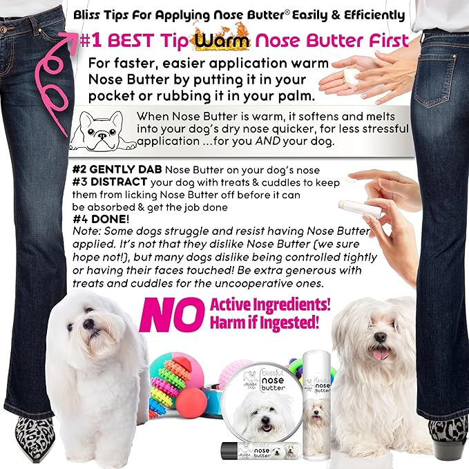 The Blissful Dog Coton de Tulear Unscented Nose Butter, 16oz