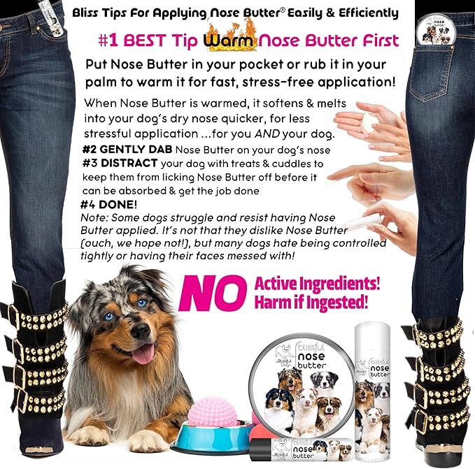 The Blissful Dog Australian Shepherd Unscented Nose Butter, 16oz