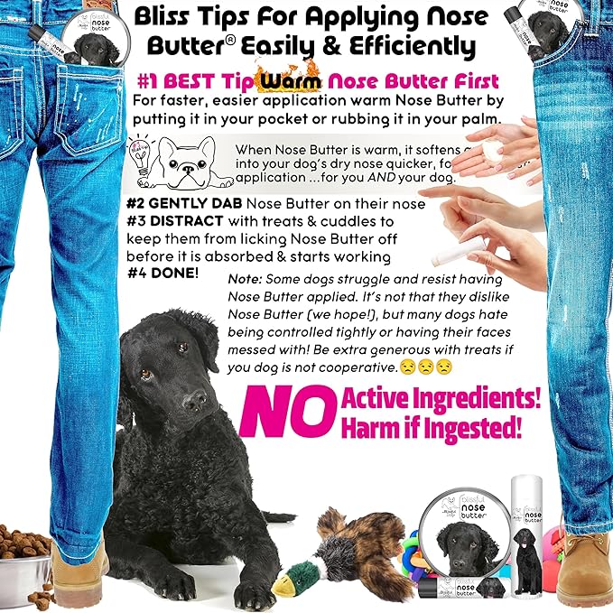 The Blissful Dog Curly-Coat Retriever Unscented Nose Butter, 0.50-Ounce