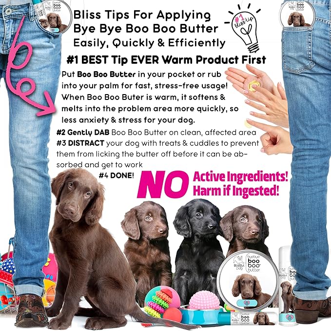 The Blissful Dog Flat-Coat Retriever Boo Boo Butter, 0.15-Ounce