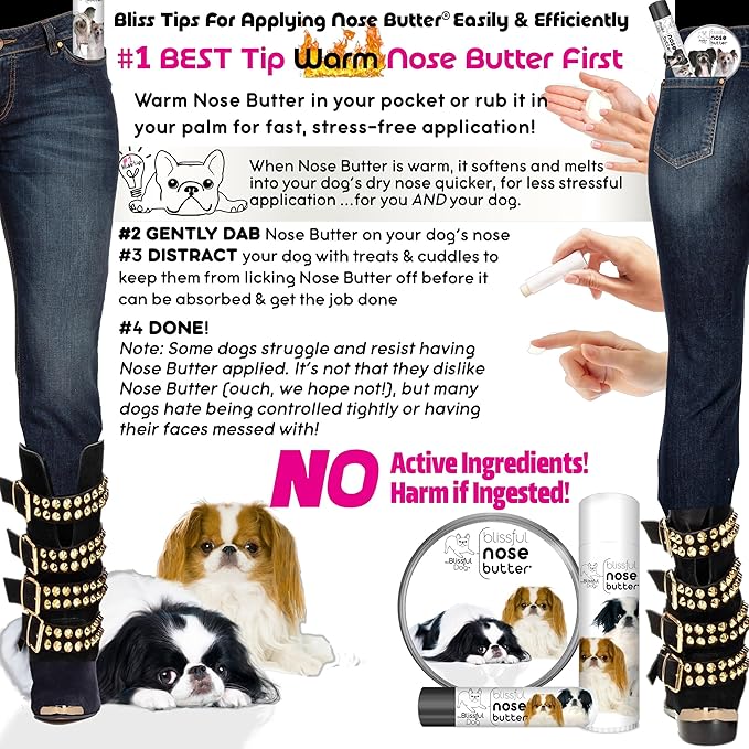 The Blissful Dog Japanese Chin Unscented Nose Butter - Dog Nose Butter, 2 Ounce