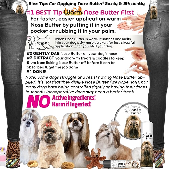 The Blissful Dog Shih Tzu Unscented Nose Butter, 2-Ounce