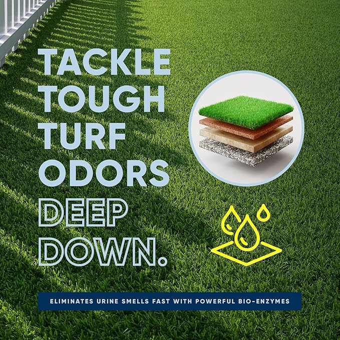 Outdoor Odor Eliminator | Outside Dog Urine Enzyme Cleaner – Powerful Pet, Cat, Animal Scent Deodorizer | Professional Strength for Yard, Turf, Kennels, Patios, Decks (10-2oz Shots with Halo Sprayer)