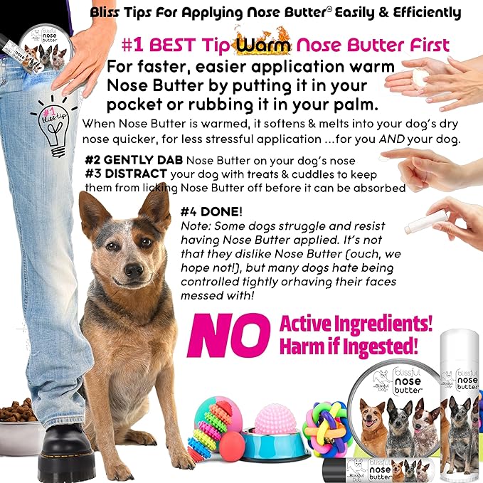 The Blissful Dog Australian Cattle Dog Unscented Nose Butter - Dog Nose Butter, 8 Ounce