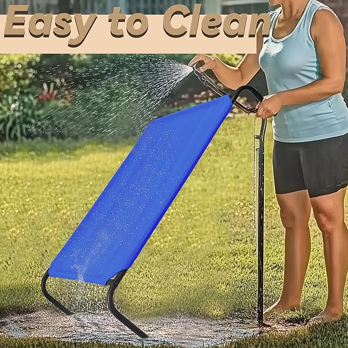 PHYEX Elevated Dog Bed for Medium Dogs, Dog Cot Bed with Sturdy Steel Frame for Indoor & Outdoor Use, Non Slip, Easy to Clean, 43.5 Inches, Blue