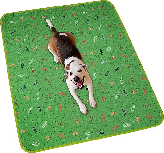 Sunheir Washable Pee Pads for Dogs 72"x72", Extra Large Reusable Puppy Pads Pet Training Pads for Dog Playpen, Waterproof Pee Pads for Puppy Playpen, Whelping Pad, Dog Playpen Indoor - Green
