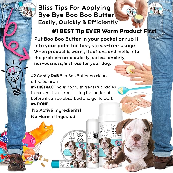 The Blissful Dog 1 oz TIN American Bulldog Booboo Butter