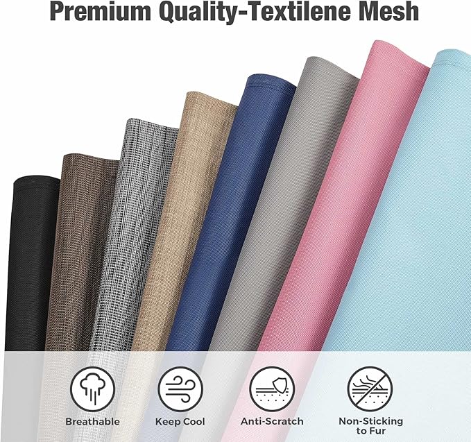 Veehoo Chew Proof Elevated Dog Bed - Cooling Raised Pet Cot - Silver Aluminum Frame and Durable Textilene Mesh Fabric, Unique Designed No-Slip Feet for Indoor or Outdoor Use, Black Silver, XX Large