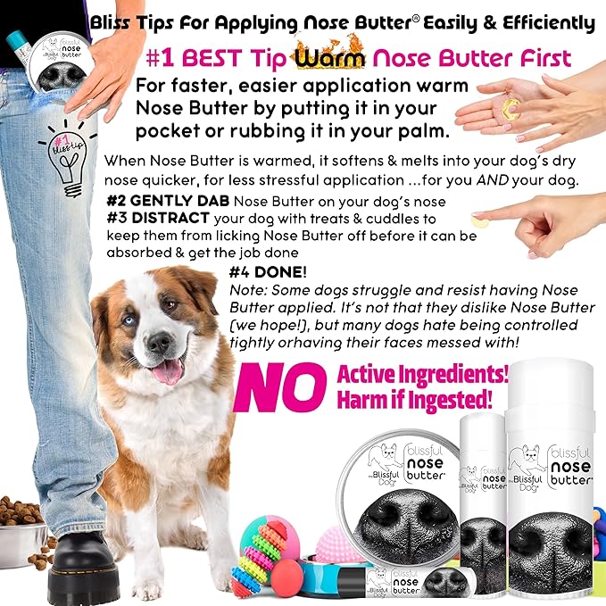 The Blissful Dog 3 Cute Puppies Unscented Nose Butter, 16oz