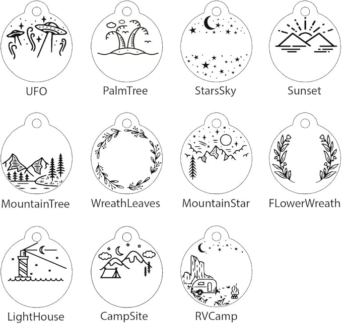 Personalized Dog Tag with 5 Lines of Custom Deep Engraved Durable Stainless Steel Pet ID Name Tag Designer Regular Size Round