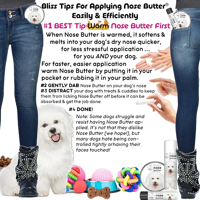 The Blissful Dog Bichon Frise Unscented Nose Butter, 4-Ounce