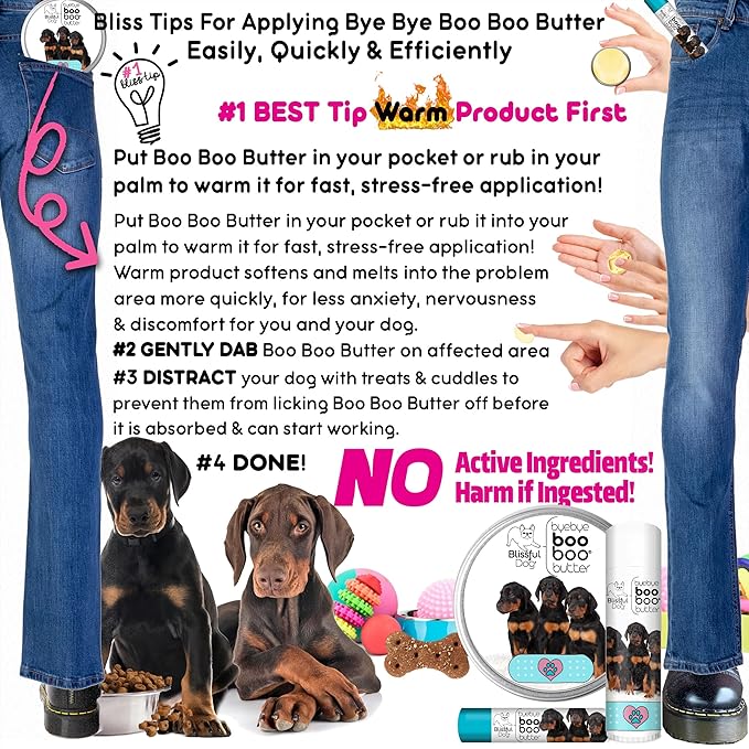 The Blissful Dog Doberman Pinscher Boo Boo Butter, 0.50-Ounce