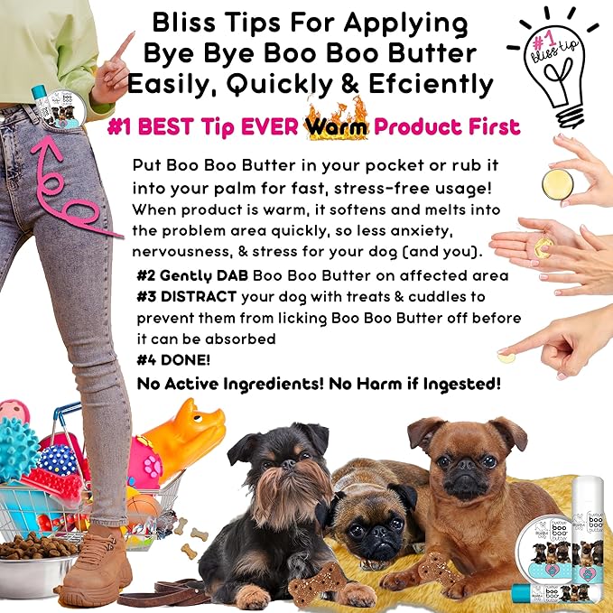 The Blissful Dog Brussels Griffon Boo Boo Butter, 0.15-Ounce