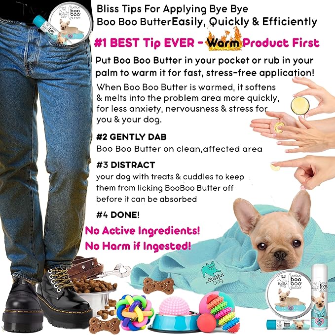 The Blissful Dog .15 oz Tube French Bulldog Booboo Butter