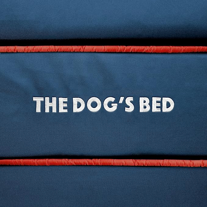 The Dog’s Bed, Large Oxford Blue/Red 36x27 Memory Foam, Pain Relief: Arthritis, Hip & Elbow Dysplasia, Post Surgery, Lameness, Supportive, Calming, Waterproof Washable Cover, Veterinary Approved