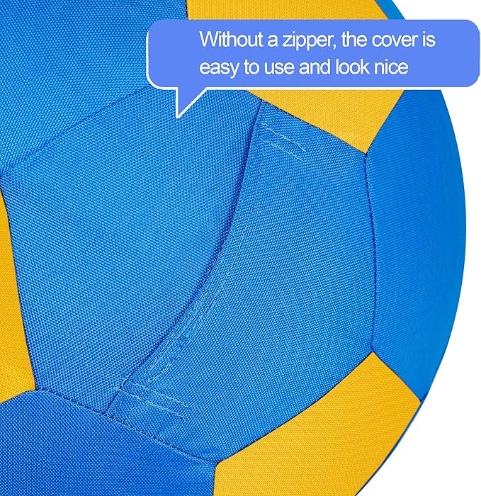 Herding Ball for Dogs & Horses - 20" Large Blue & Yellow Ball with Hand Pump